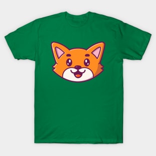 Cute Dog Face Cartoon (1) T-Shirt